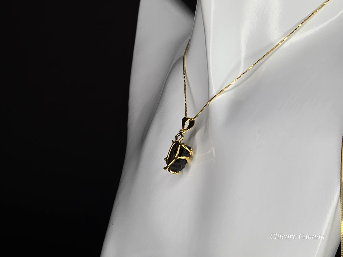 Elegant Protection – Handmade Black Tourmaline Pendant with 925 Sterling Silver Necklace