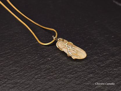 Collier pendentif en citrine brésilienne : le joyau doré du luxe et de la prospérité