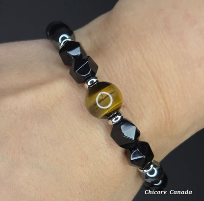 Guardian Energy Bracelet – Tiger’s Eye, Obsidian & Hematite Stones
