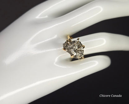 Raw Pyrite Statement Ring – Sophisticated Natural Elegance