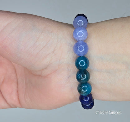 Ocean Mind – Blue Apatite, Lapis Lazuli & Aquamarine Bracelet