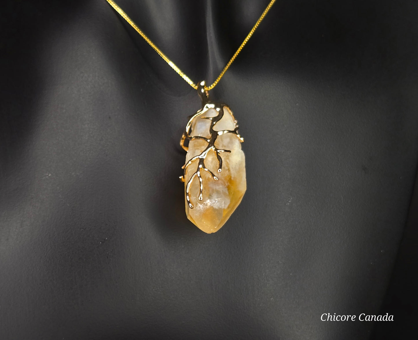 Brazilian Citrine Pendant Necklace: Natural Beauty