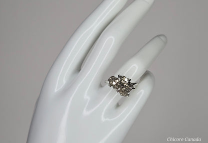 Elegant Raw Pyrite Ring – Adjustable Design with Empowering Stone Energy