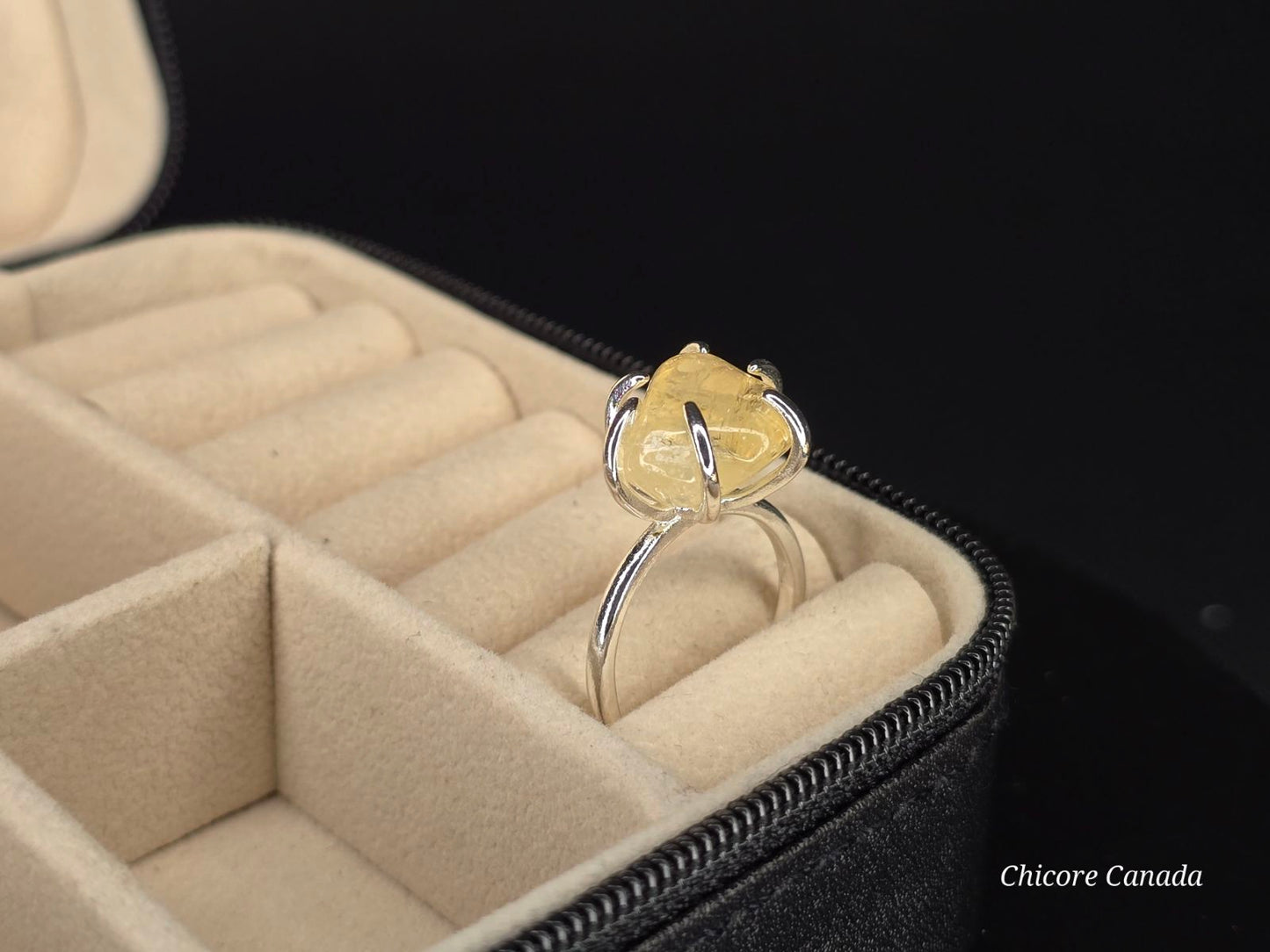 Citrine Adjustable Ring: Positive Energy and Elegance