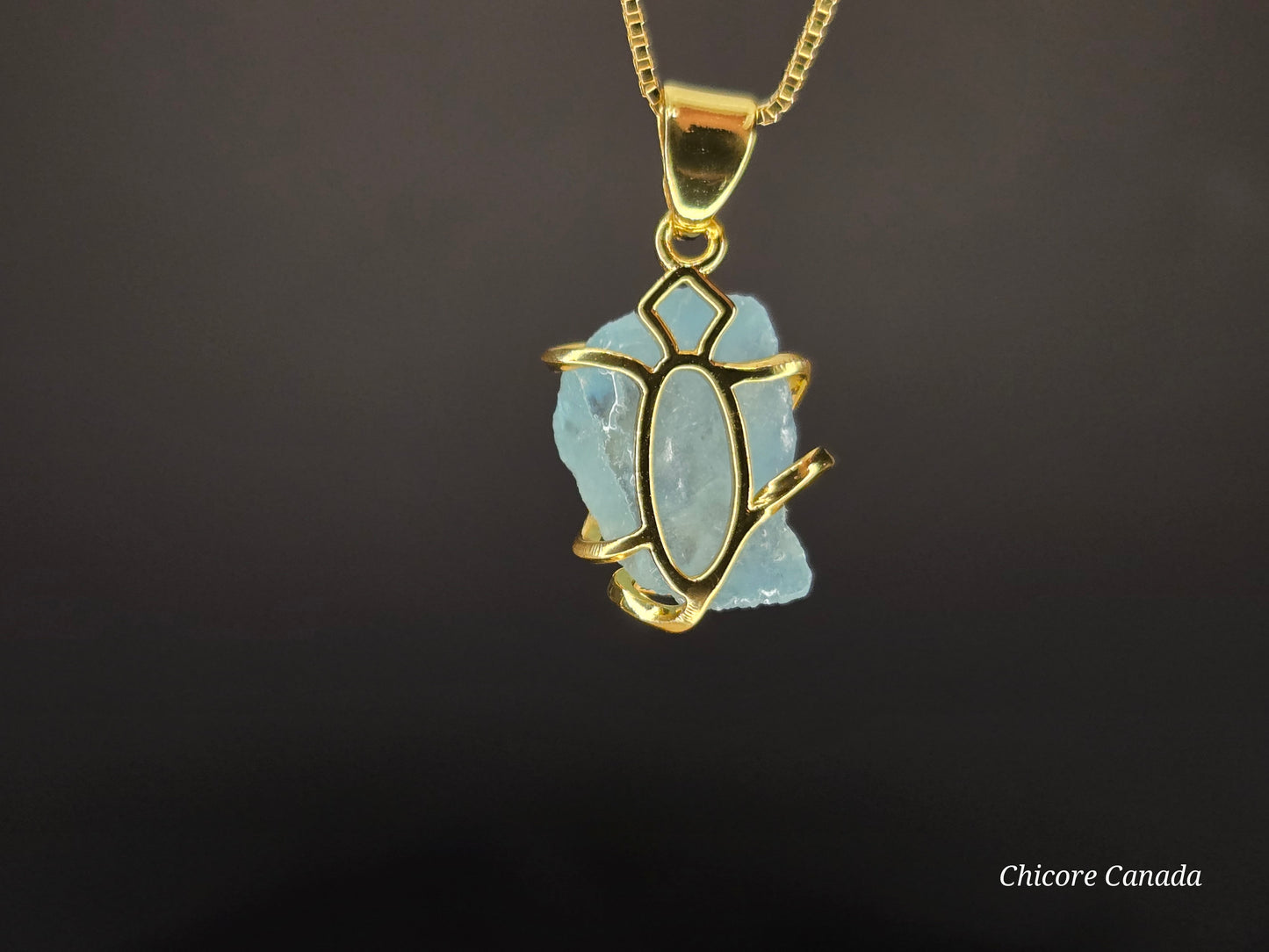 Elegant Handmade Aquamarine Pendant Necklace in 925 Sterling Silver with Adjustable Chain