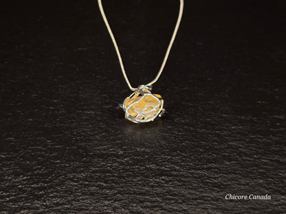 Éclat raffiné : collier en citrine naturelle