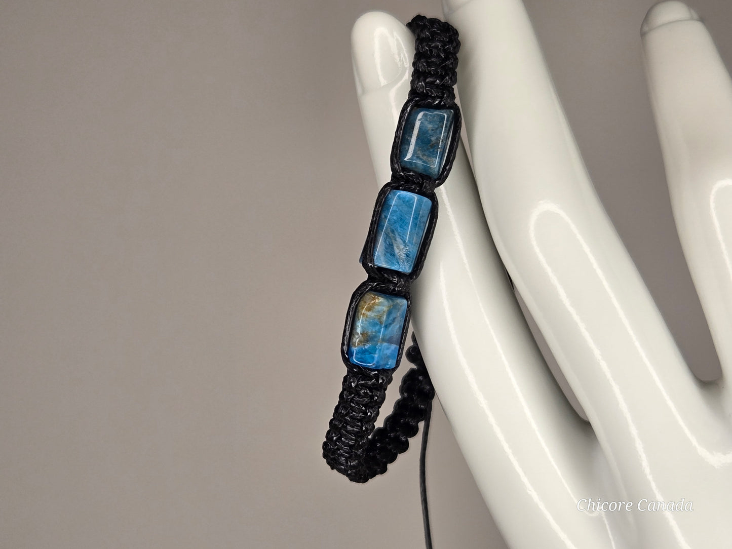 Blue Apatite Bracelet for Him - A Refined Fusion of Focus, Confidence & Purpose