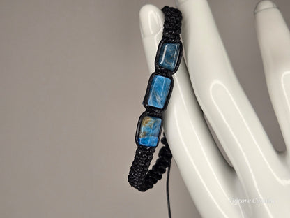 Blue Apatite Bracelet for Him - A Refined Fusion of Focus, Confidence & Purpose