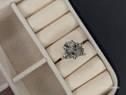Adjustable Raw Pyrite Statement Ring – Bold Sophistication & Strength