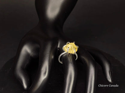 Citrine Adjustable Ring: Positive Energy and Elegance