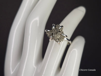 Adjustable Raw Pyrite Statement Ring – Bold Sophistication & Strength
