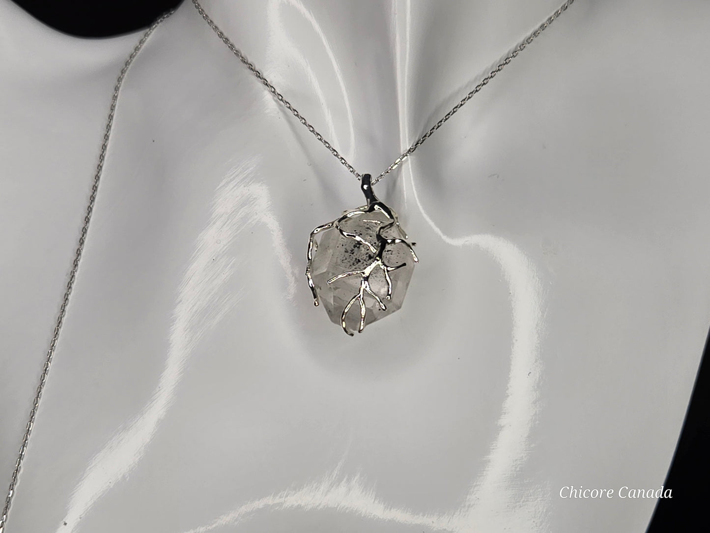 AAA Herkimer Diamond Pendant with Adjustable Necklace