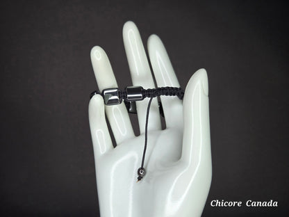 Adjustable Hematite Bracelet – Handmade Protection & Balance