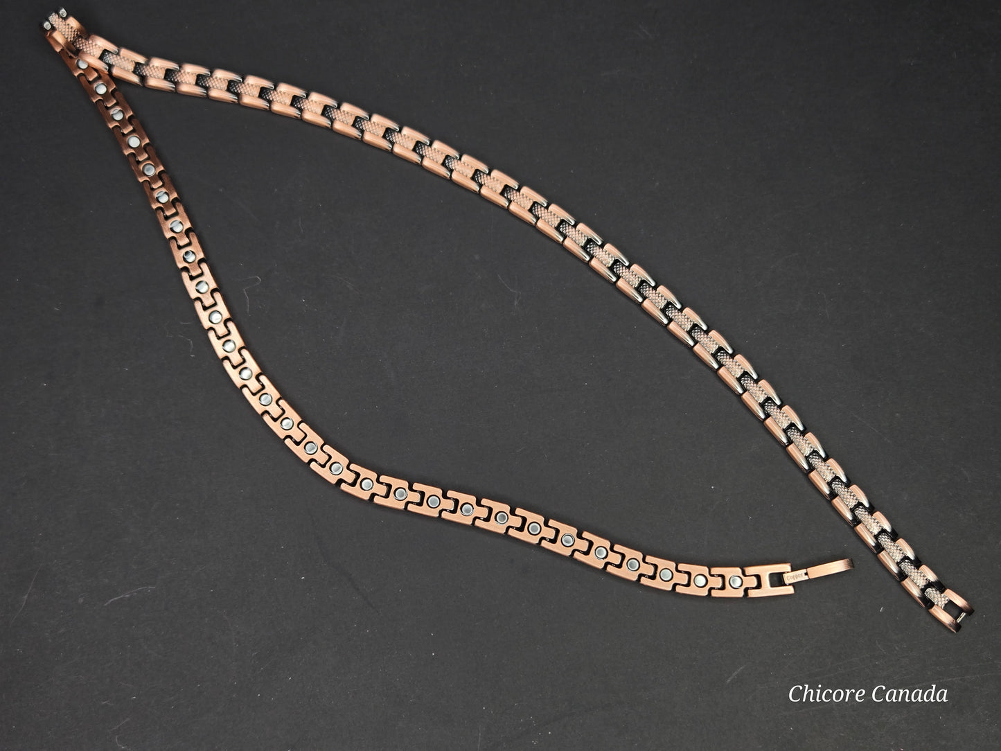 Adjustable Magnetic Necklace with 62 Magnets - Sleek Unisex Design