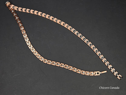 Adjustable Magnetic Necklace with 62 Magnets - Sleek Unisex Design