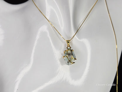 Artisan Raw Amazonite Necklace – Crafted with 925 Sterling Silver Grace