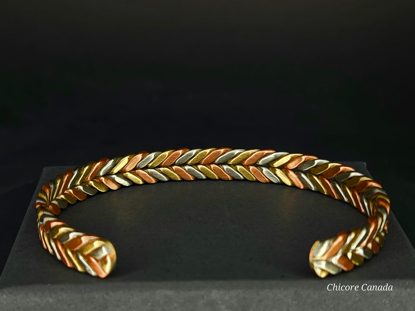 Three Color Copper Adjustable Magnetic Bracelet