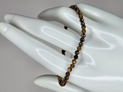 Dainty Faceted Tiger’s Eye Bracelet – Strength in Elegance