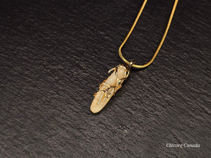 Collier pendentif en citrine brésilienne : le joyau doré du luxe et de la prospérité