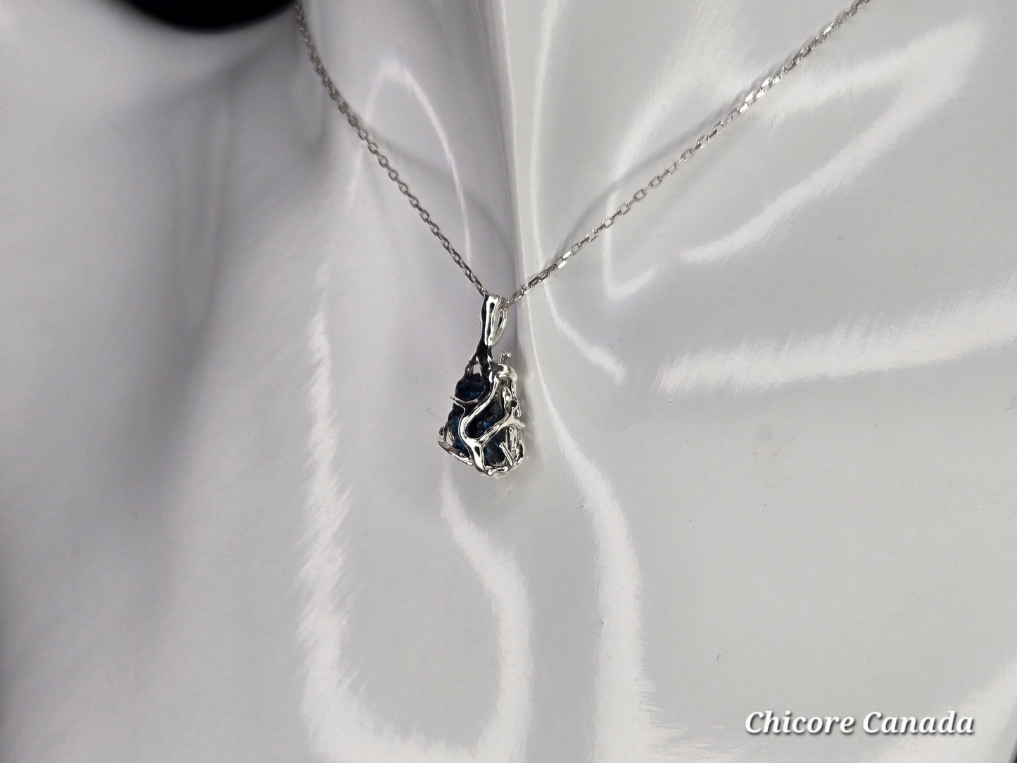 Handmade Raw Rainbow Pyrite Pendant – Adjustable 925 Sterling Silver Necklace for Strength & Style