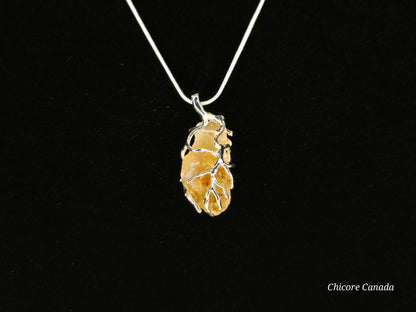 Grâce lumineuse : collier artisanal en citrine naturelle du Brésil