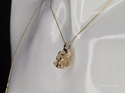 Collier pendentif élégant en citrine brésilienne fait main