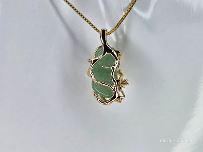 Enchanted Handmade Natural Jade Pendant with Adjustable Necklace – A Charm of Eternal Magic