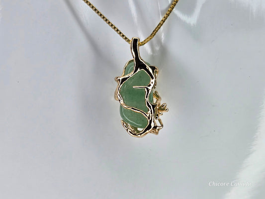Enchanted Handmade Natural Jade Pendant with Adjustable Necklace – A Charm of Eternal Magic
