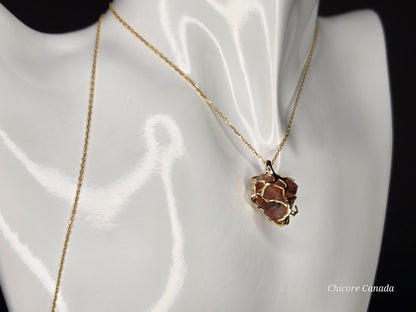 Raw Carnelian Necklace - Natural Stone, Refined Power