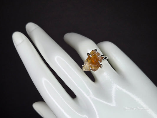 Adjustable Citrine Ring – Handmade Natural Gemstone Jewelry