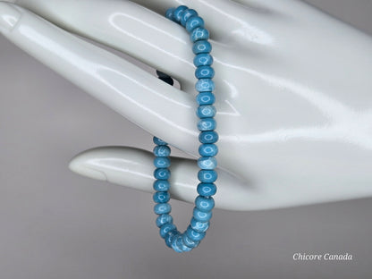 AAA Natural Larimar Handmade Bracelet – Serenity in Every Stone