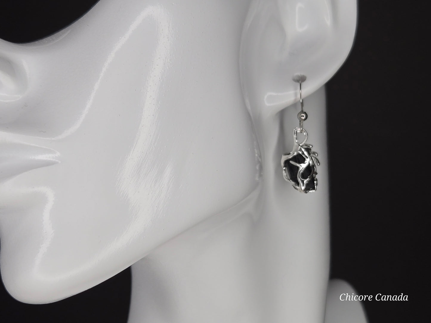 Timeless Protection: Drop Earrings Featuring Black Tourmaline