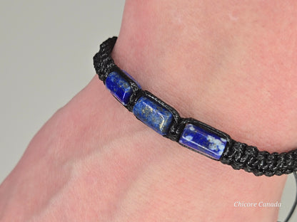 Lapis Lazuli Bracelet for Him - A Bold Expression of Wisdom & Strength