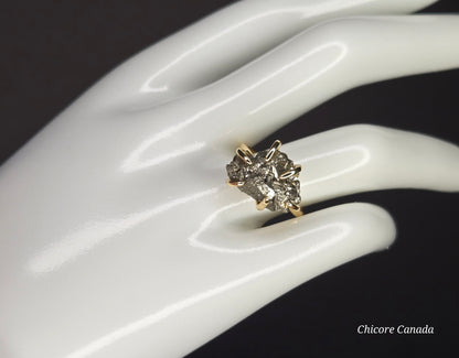 Raw Pyrite Statement Ring – Sophisticated Natural Elegance