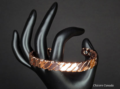Elegant Twisted Solid Copper Magnetic Healing Bracelet – Handcrafted Wellness Jewelry