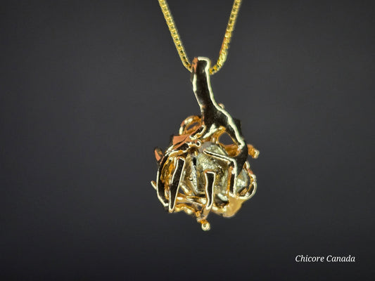 Bold & Brilliant: Raw Pyrite Crystal on 925 Silver Adjustable Necklace