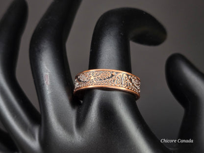 Copper Tree of Life Magnetic Adjustable Ring – Luxury Healing Jewelry with 4 Magnets