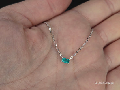 Rare Paraiba Green Tourmaline Dainty Pendant – Luxurious Adjustable Necklace for Elegance & Energy Balance