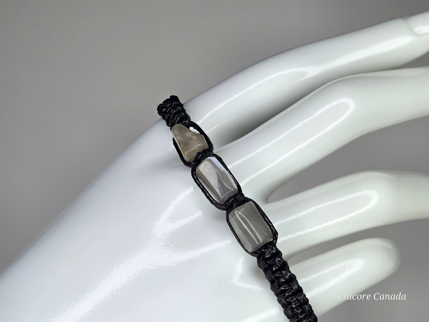 Labradorite Adjustable Bracelet for Him – Stone of Strength, Intuition & Protection