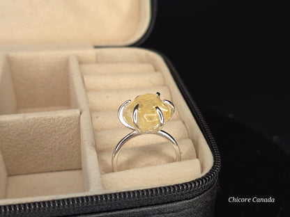 Citrine Adjustable Ring: Positive Energy and Elegance