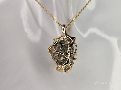Abundance & Strength: Raw Pyrite and Sterling Silver Necklace