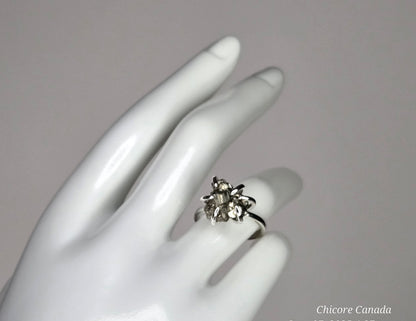 Adjustable Raw Pyrite Statement Ring – Bold Sophistication & Strength