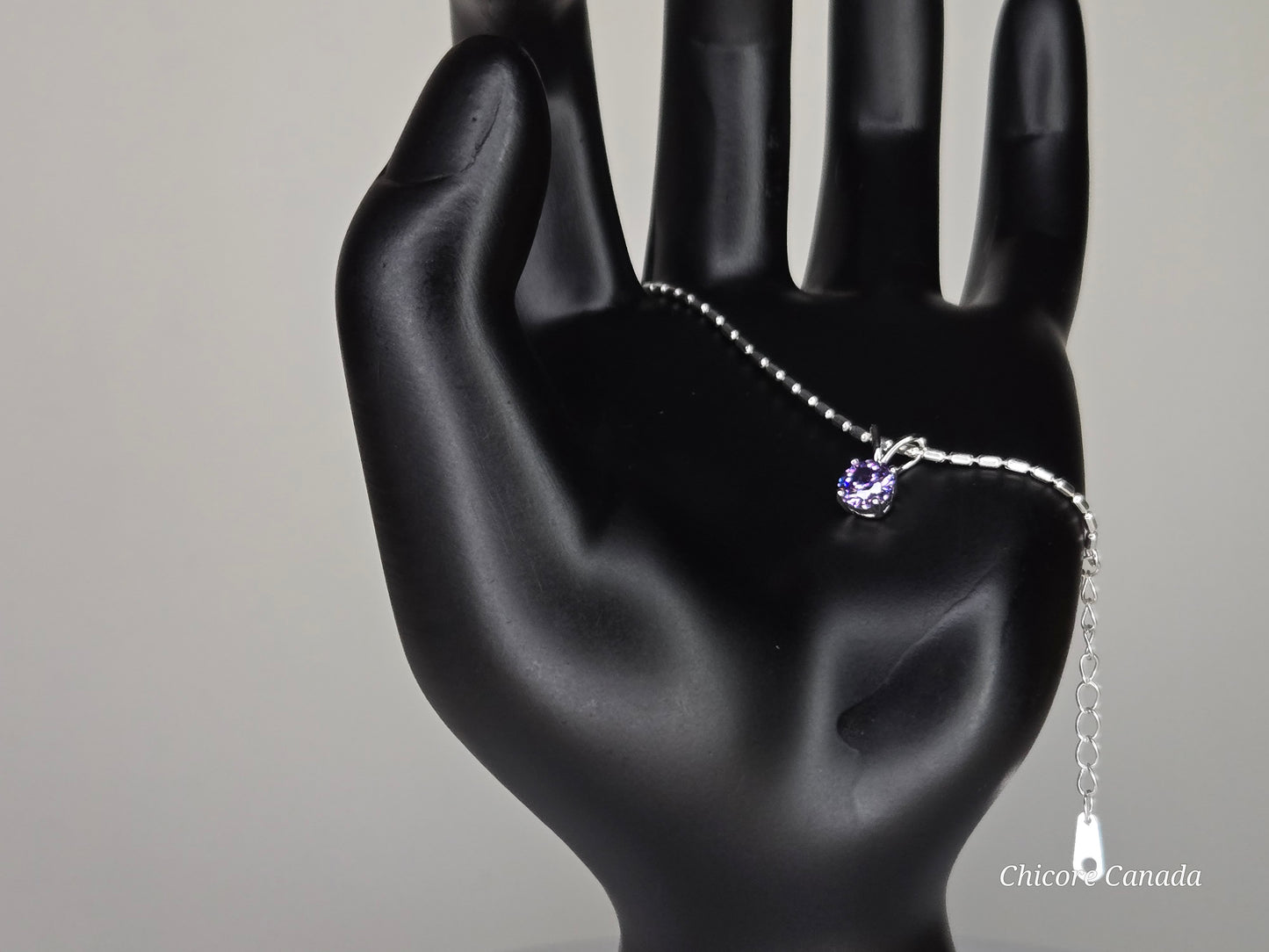 Bracelet ajustable élégant en argent sterling 925 avec breloque délicate en zircone cubique