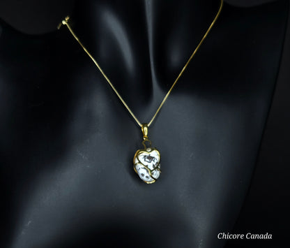 Natural Snakeskin Agate Pendant – Handmade Luxury with Adjustable Sterling Silver