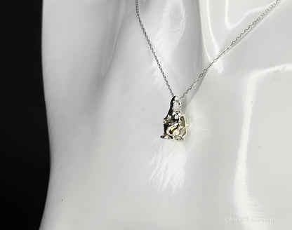 Bold & Brilliant: Raw Pyrite Crystal on 925 Silver Adjustable Necklace