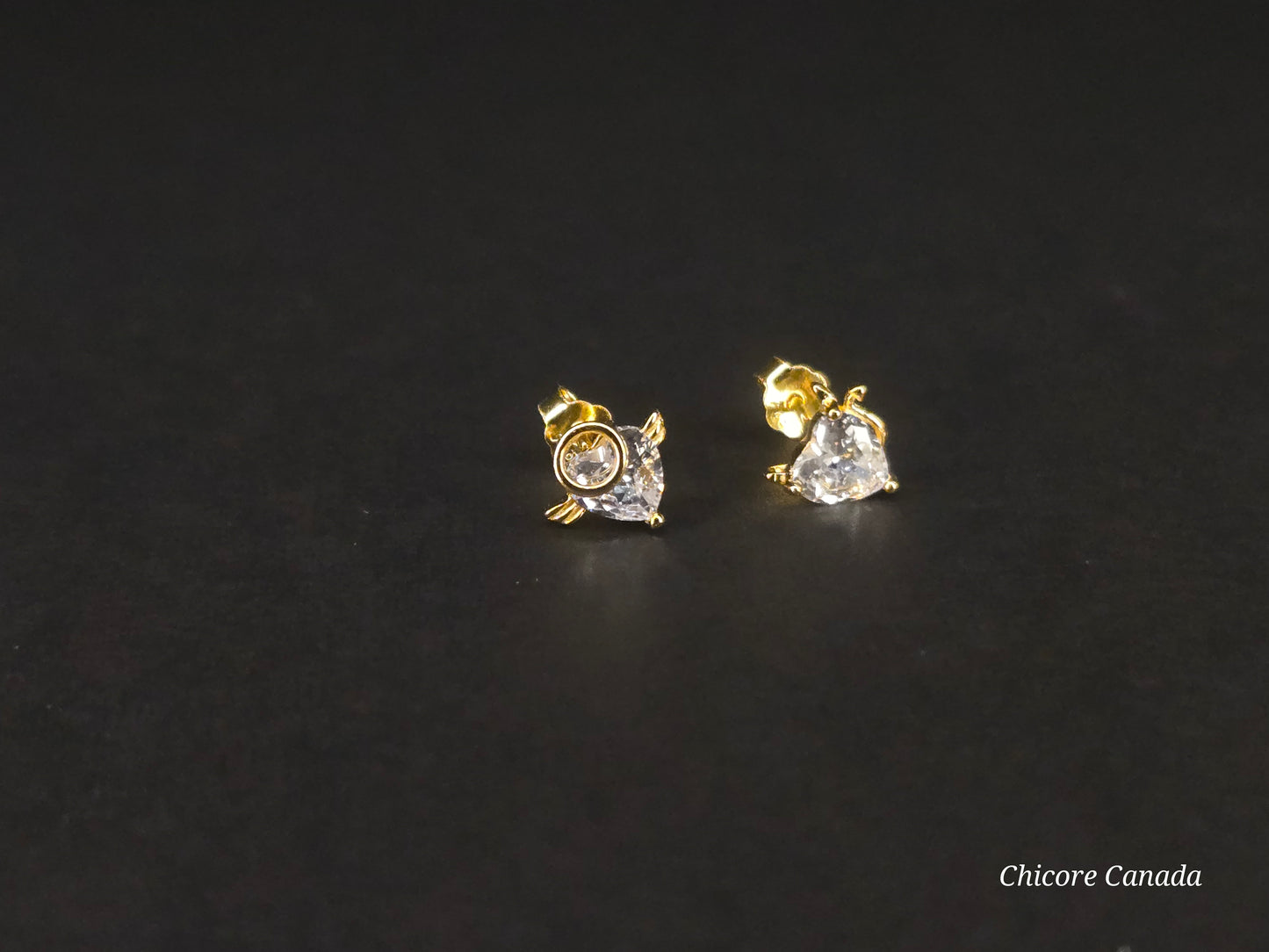 Sterling Silver Asymmetric Evil & Angel Stud Earrings – Luxury Statement Design