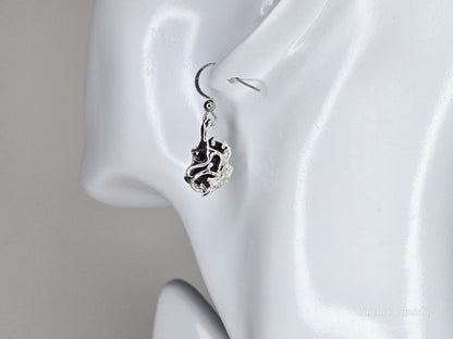 Timeless Protection: Drop Earrings Featuring Black Tourmaline