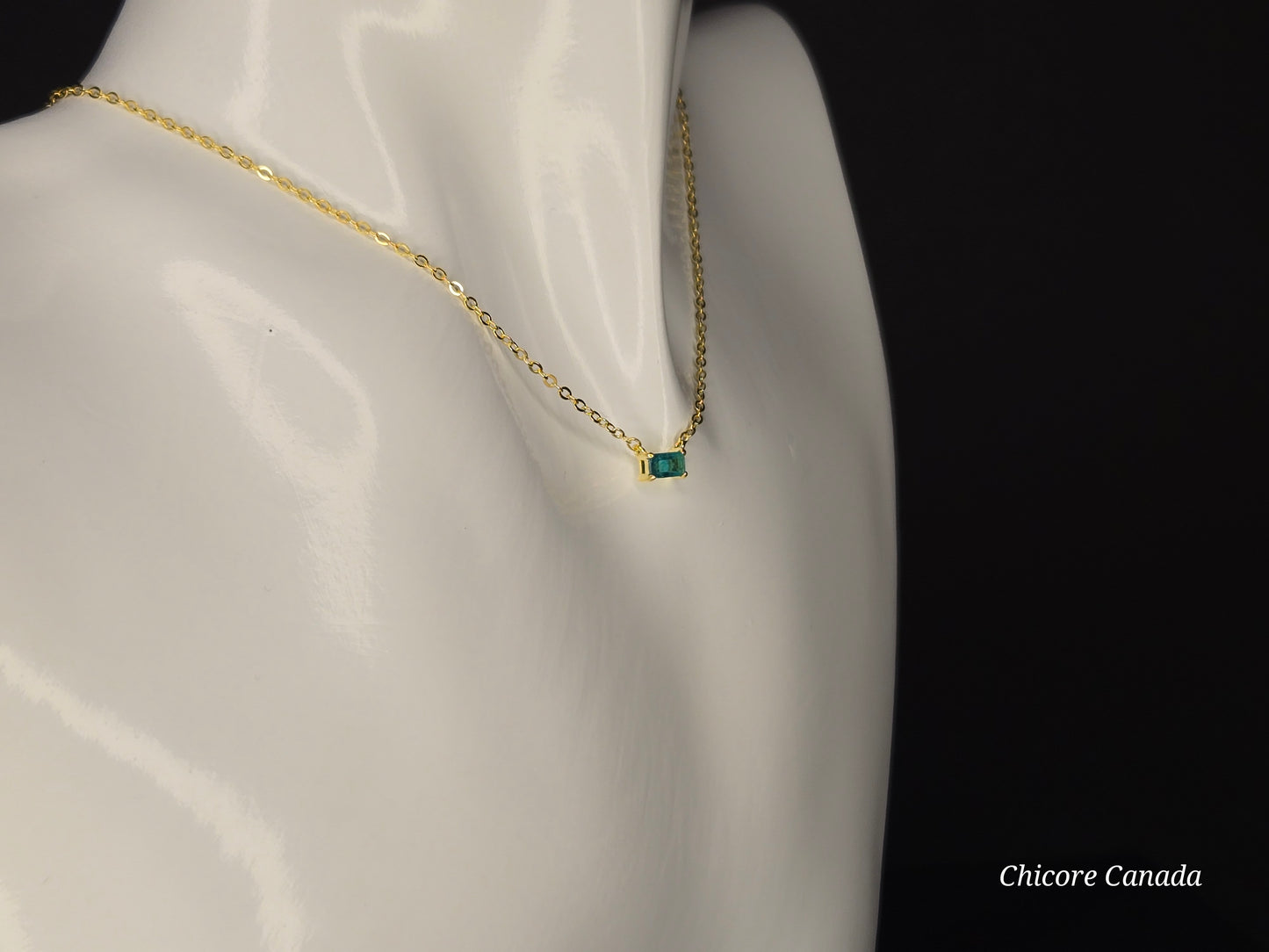 Dainty Paraiba Tourmaline Pendant with 925 Sterling Silver Adjustable Necklace