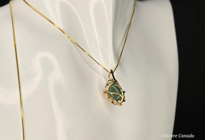 Exquisite Handmade Natural Jade Pendant Necklace with Adjustable Length