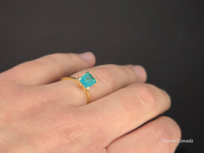 Delicate Sophisticated Statement of Elegance - 925 Sterling Silver Exquisite Paraiba Tourmaline Ring